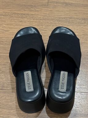 Steve Madden SLINKY30 BLACK Womens Size 36
